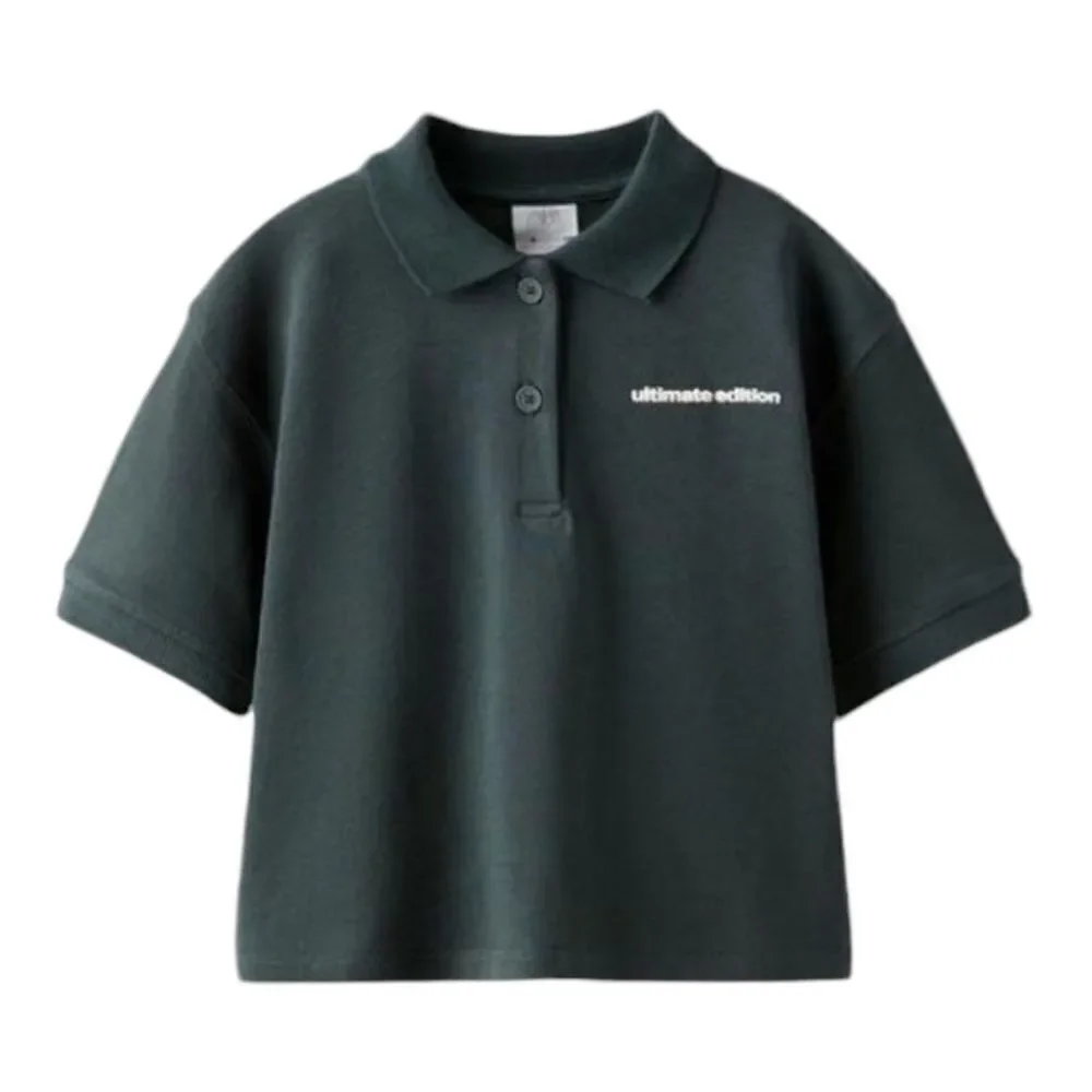 ZARA Kids | Anthracite Gray | POLO SHIRT AND SKIRT MATCHING SET